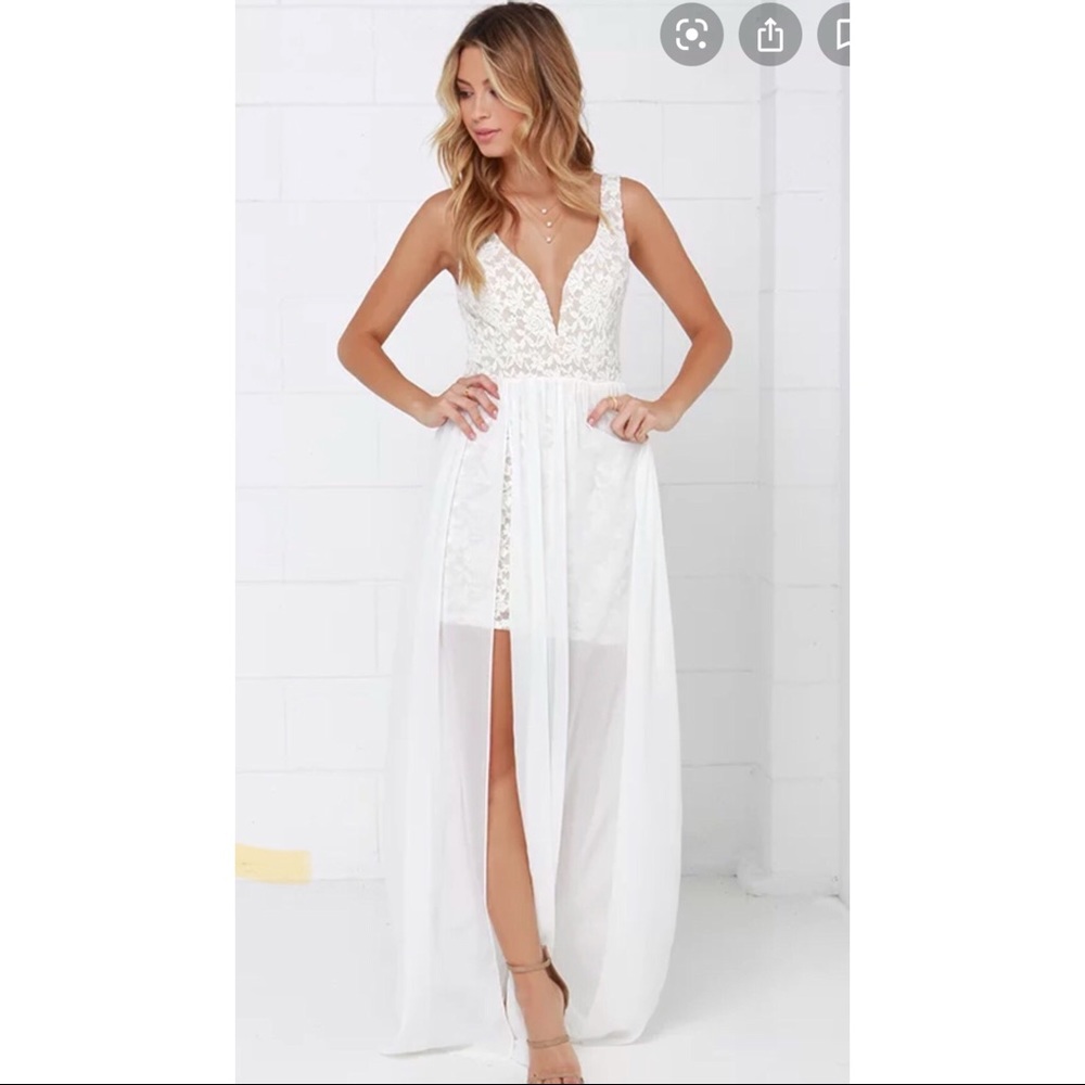 Lulus lace white dress